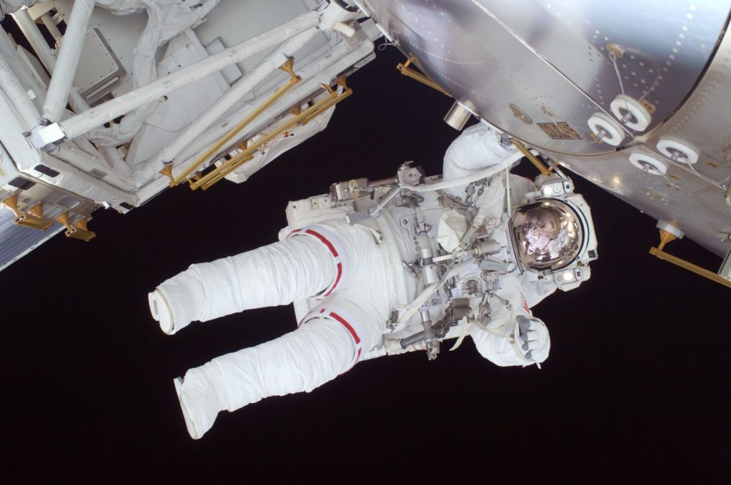 Astronaut doing a space walk