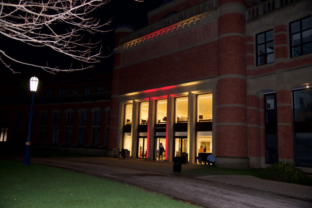 Bramall exterior at night