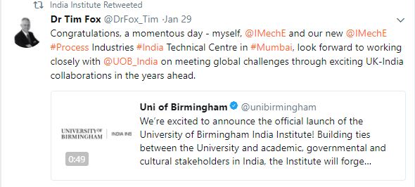 India institute twitter screenshot