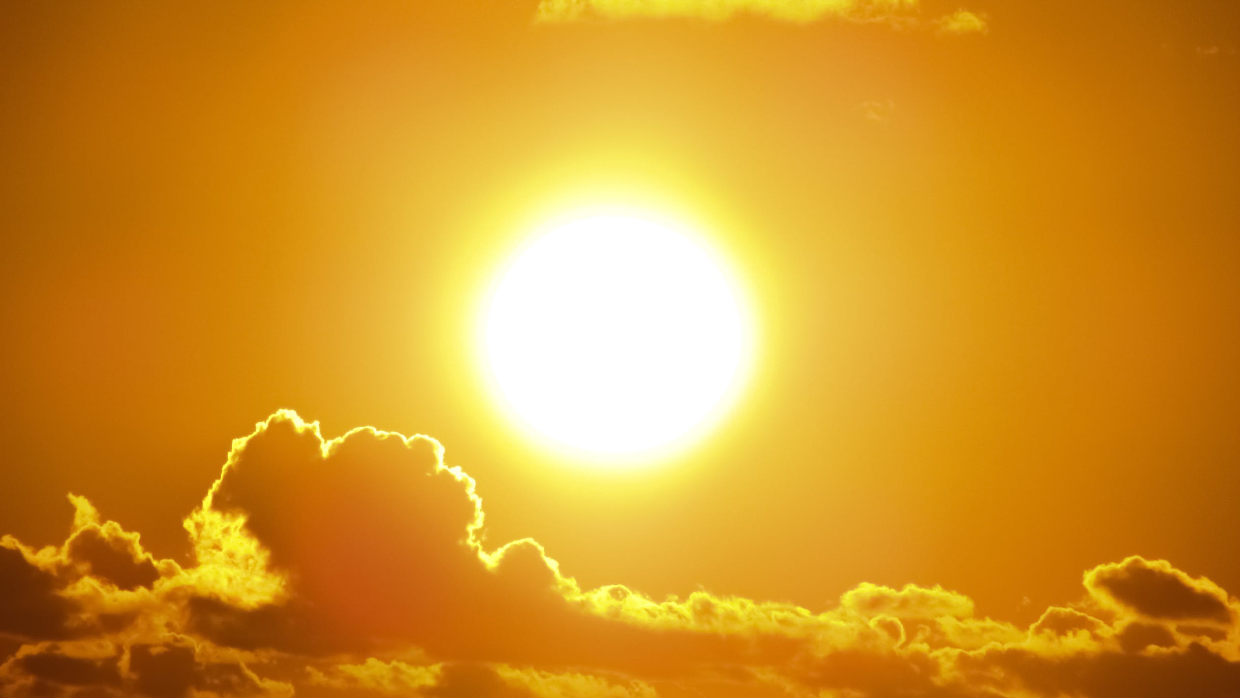 Sun behind some clouds