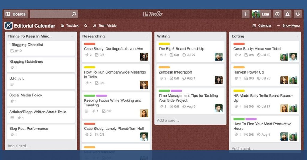 Trello screenshot