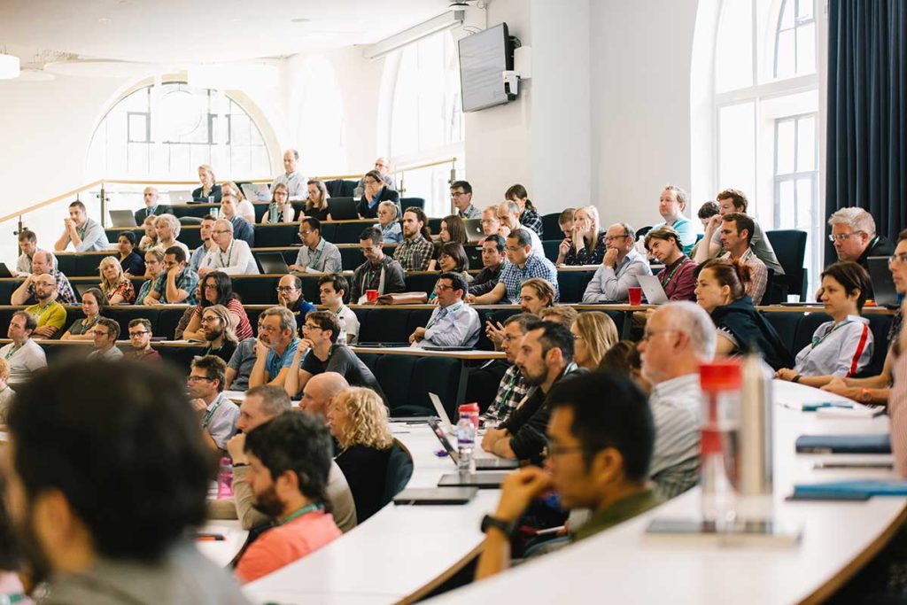 Delegates in C Block lecture theatre