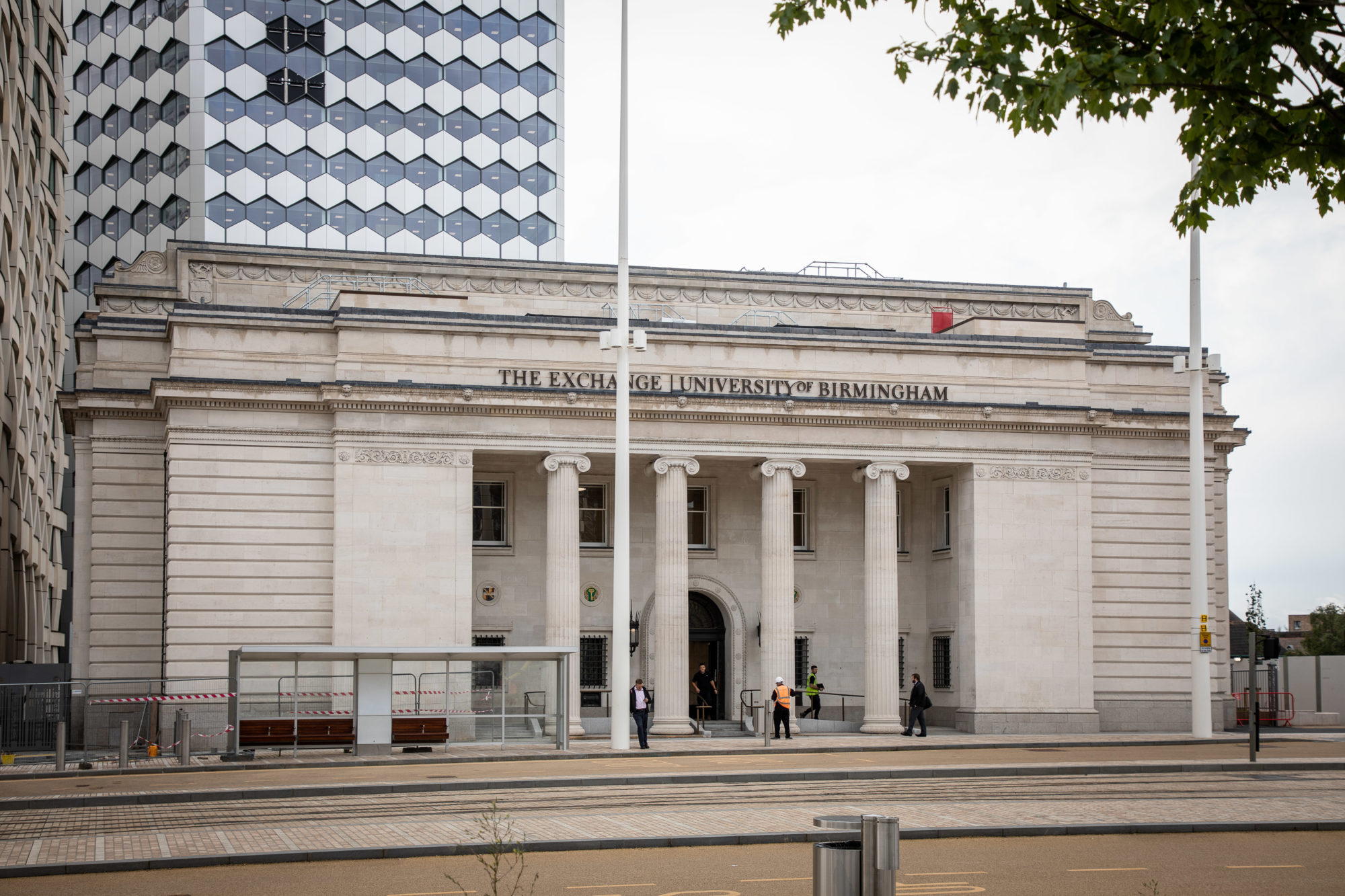 Large stone building - exterior of The Exchange in Centenary Square.