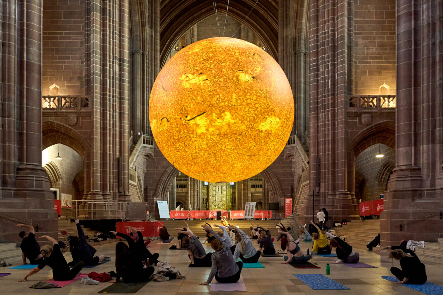 Yoga Under Helios, Liverpool Cathedral © Rob Battersby 1