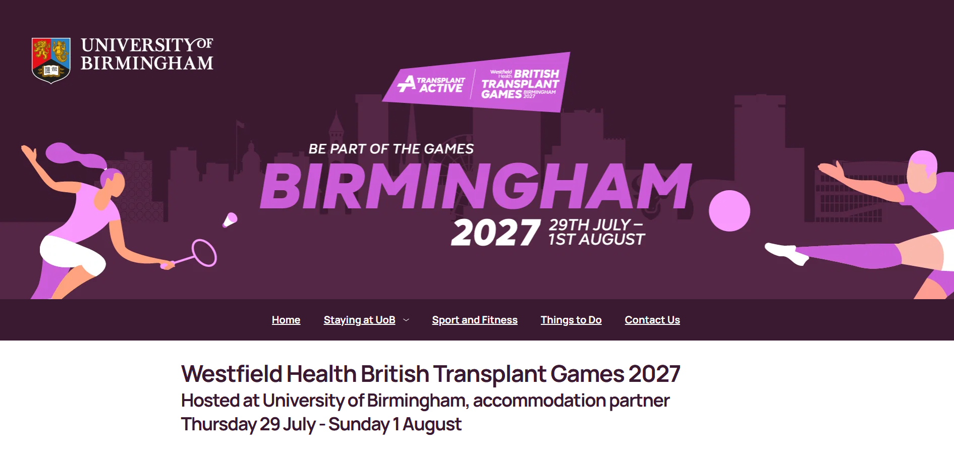 2027 Transplant Games Website