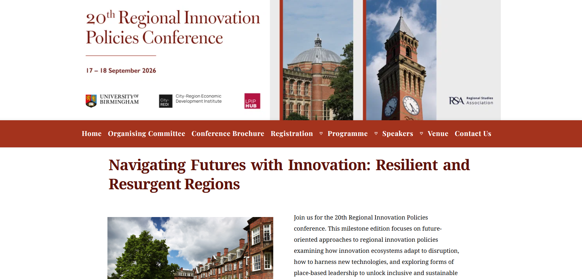 20th Regional Innovation Polices Conference Website